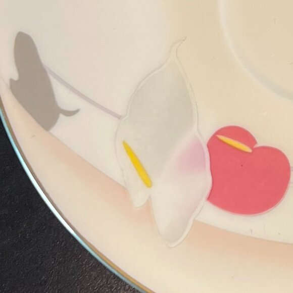 -Vintage MIKASA Anthurium Bone China Cup & Saucer Set Gold Trim CR006 ~ Japan - Picture 6 of 12